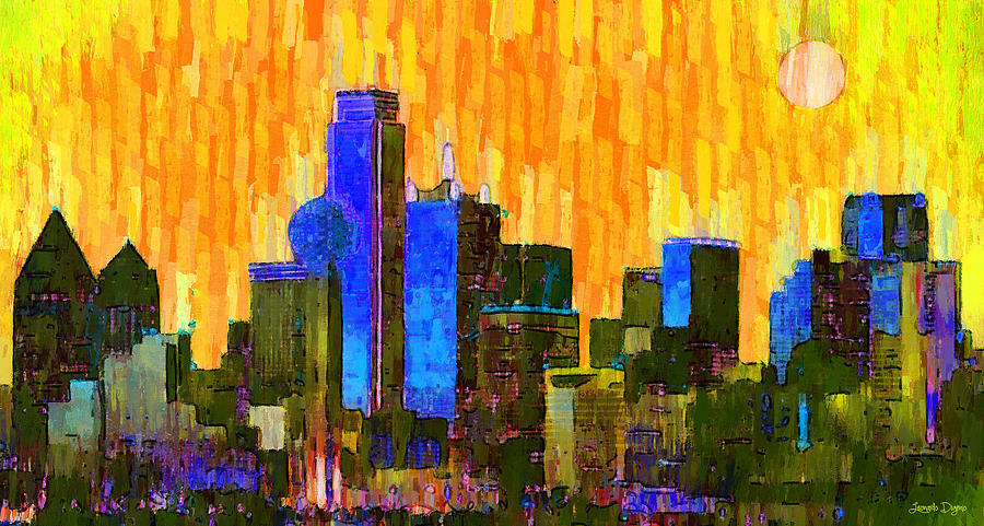 900x481 Dallas Skyline 62 - Dallas Skyline Painting