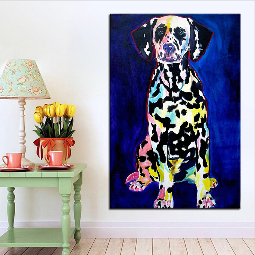 850x850 Large Size Print Oil Painting Dalmatian Polka Wall Painting Home - Dalmatian Painting