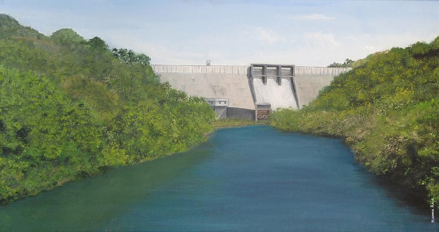 900x477 Kr 371 Thenmala Dam Painting By Kishor Raja - Dam Painting