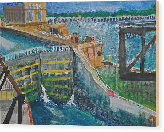 536x431 Lock And Dam 19 Painting By Jame Hayes - Dam Painting