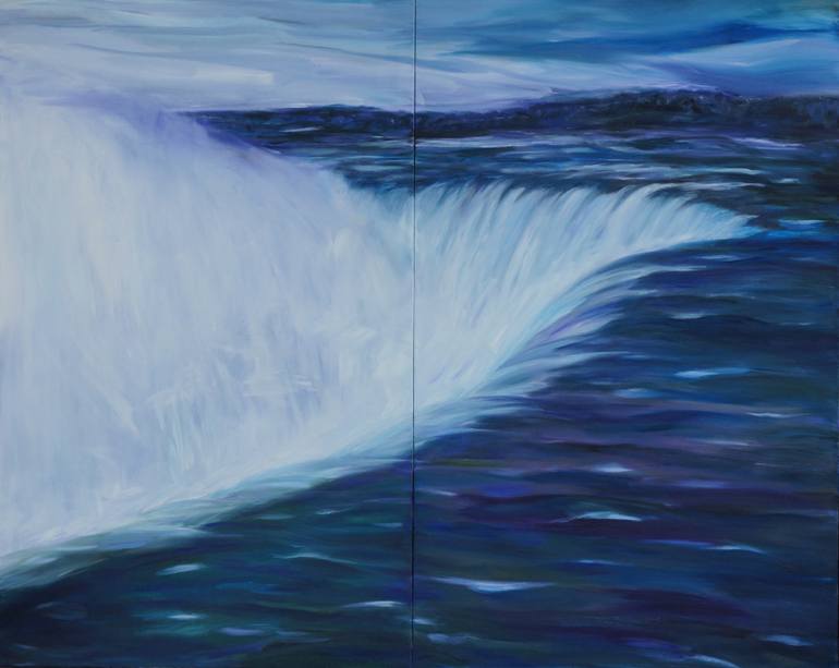 770x613 Saatchi Art Canadian Icons (Niagara Falls) Painting By Grace Dam - Dam Painting