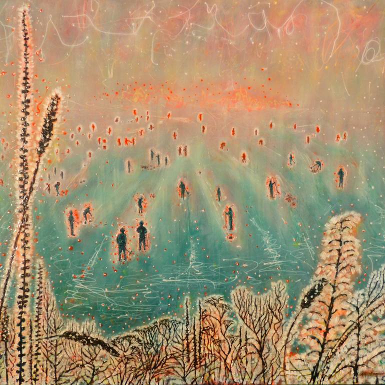 770x770 Saatchi Art National Bonspiel, Idaburn Dam, Nz (Large Scale - Dam Painting