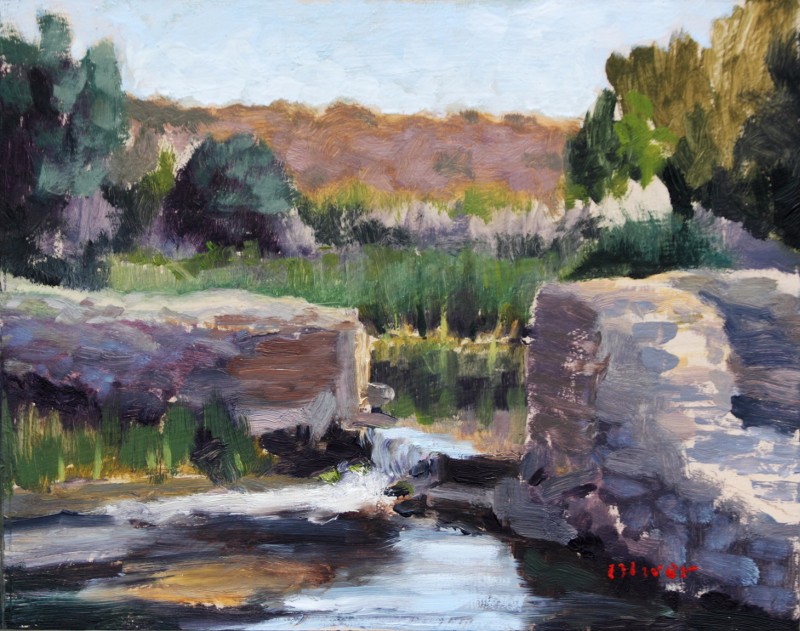 800x631 San Diego Plein Air Painting Ronald Lee Oliver - Dam Painting
