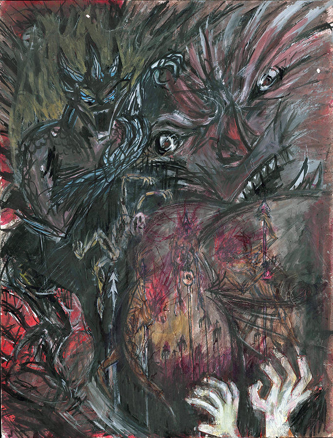 684x900 Damnation Painting By Wes Thomason - Damnation Painting