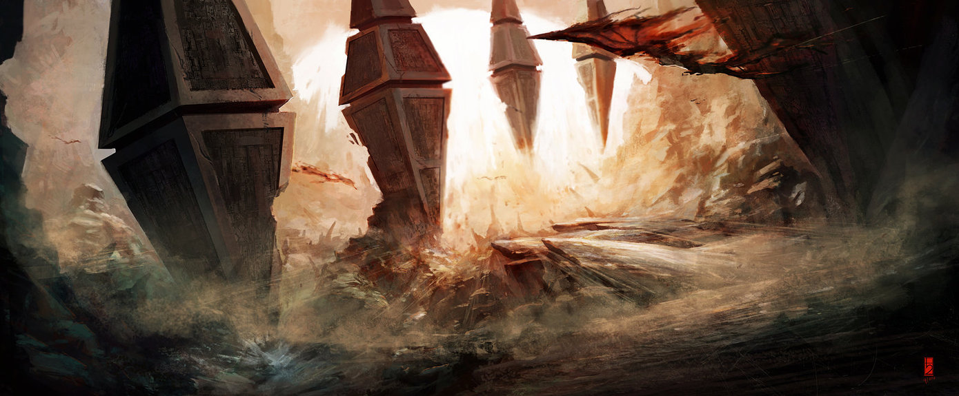 1390x575 Damnation By Tituslunter - Damnation Painting