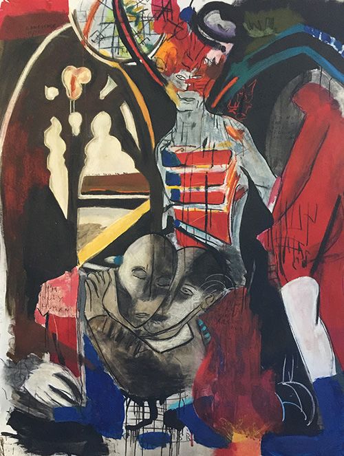 500x663 Faust Damnation 160x208 Cm Acrylic pastels On Canvas - Damnation Painting