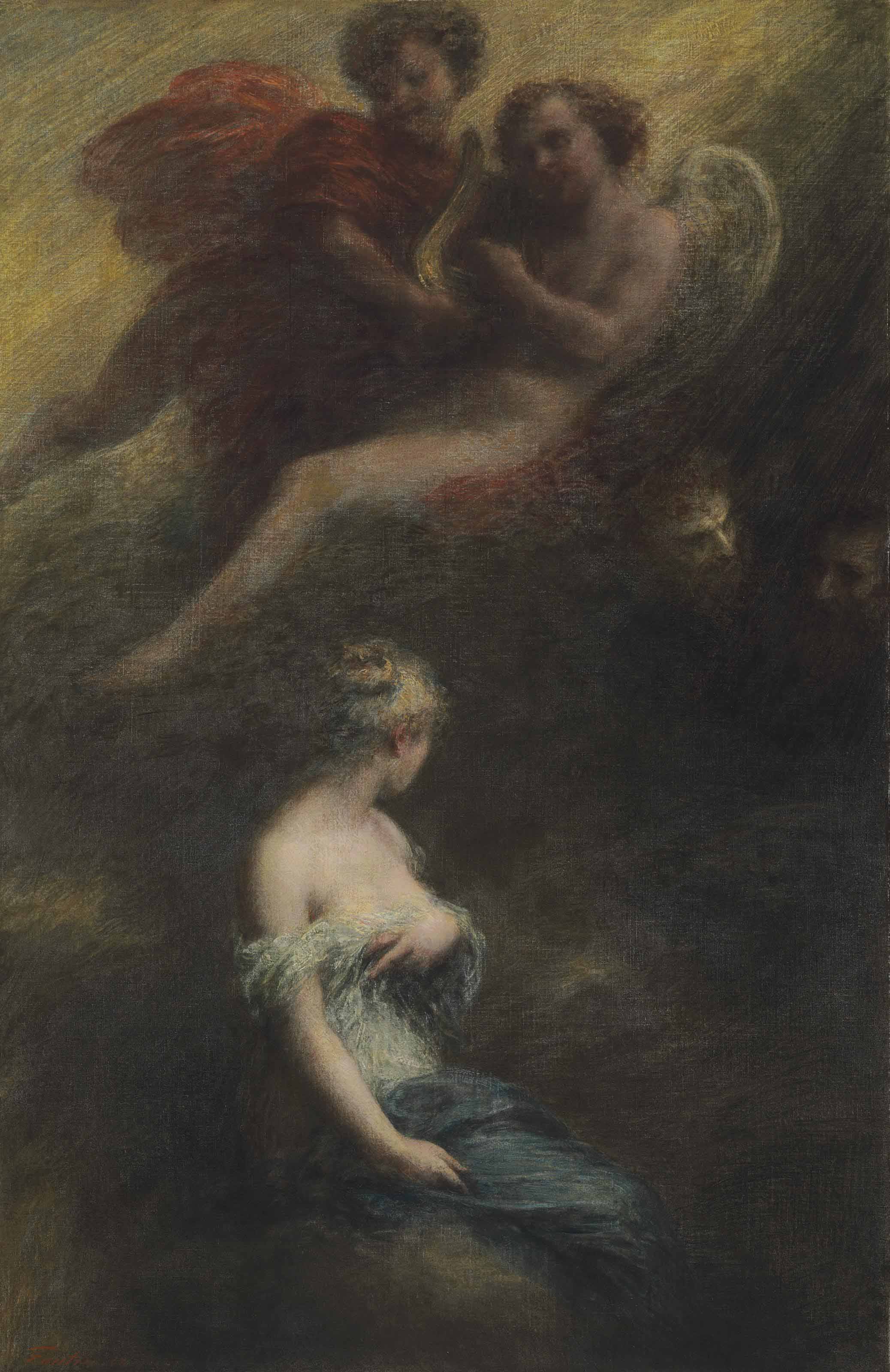 2075x3200 Henri Fantin Latour (French, 1836 1904) La Damnation De Faust - Damnation Painting