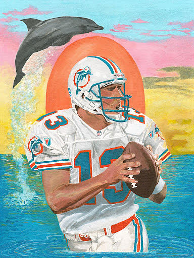 384x512 Dan Marino Painting By Jeff Gomez - Dan Marino Painting