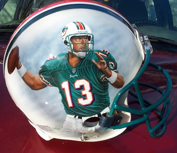 686x594 Qb Dan Marino Helmet By Taplegion - Dan Marino Painting