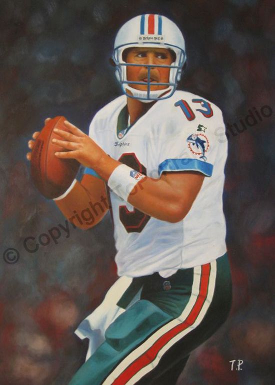 550x771 Dan Marino, Miami Dolphins - Dan Marino Painting
