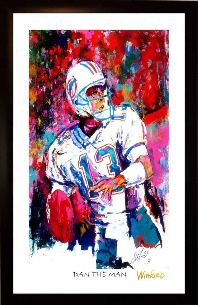 650x1000 Dan Marino Dolphins 11x17 Dan The Man Signed Winford Lithograph - Dan Marino Painting