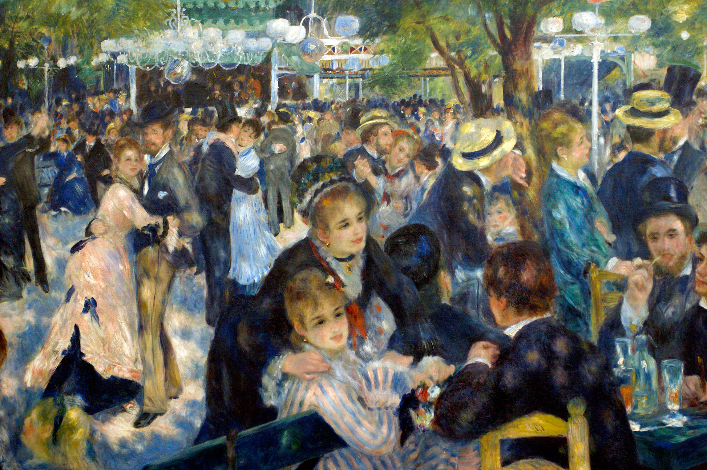2296x1528 The Moulin De La Galette - Dance At The Moulin De La Galette Painting