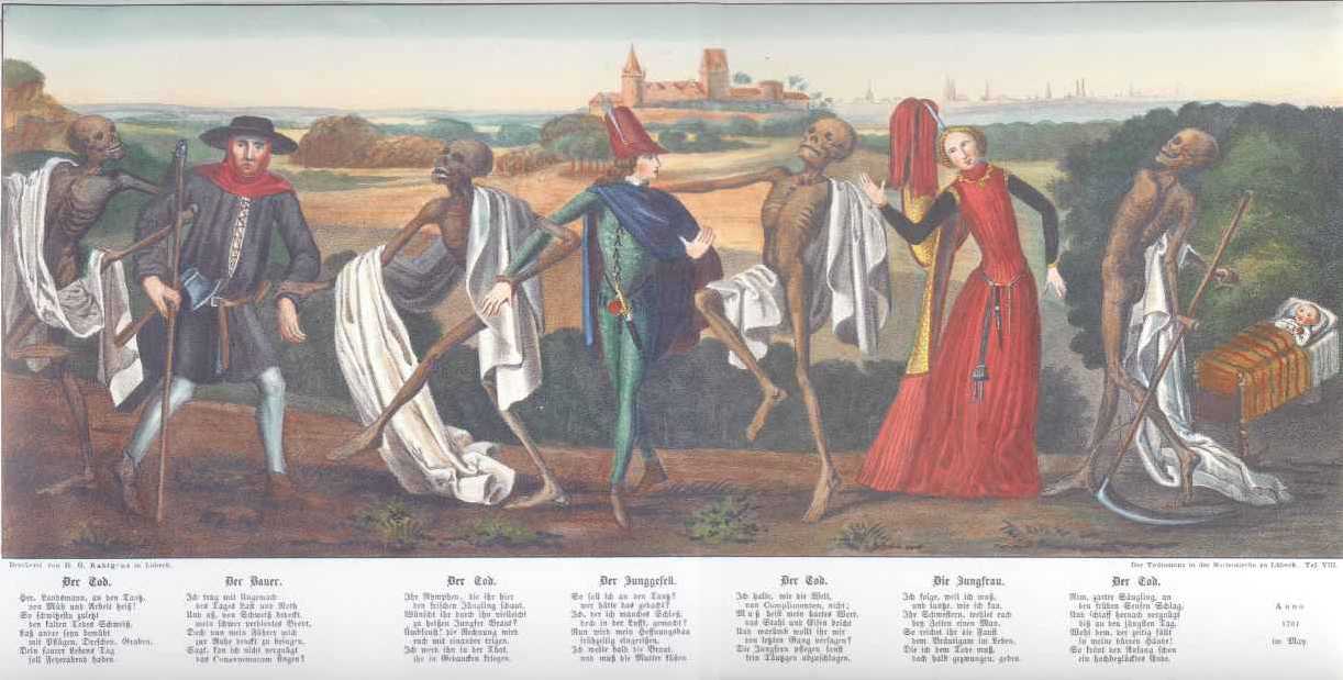 1222x619 Dance Of Death - Dance Of Death Painting