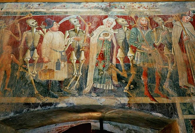 662x451 Dance Of Death Medieval Wall - Dance Of Death Painting