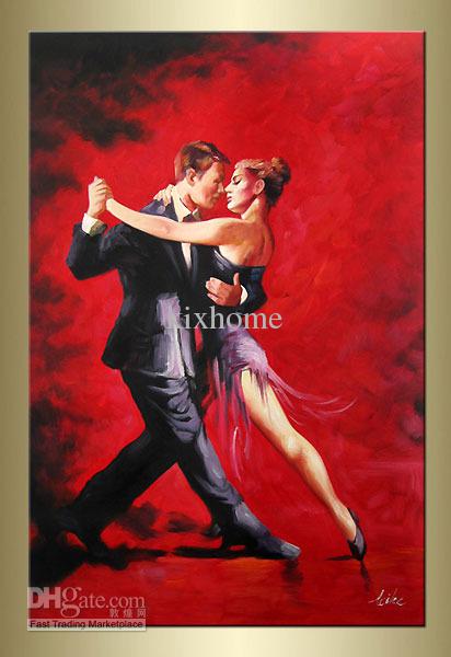 412x600 Dancing Oil Painting,abstract Oil Painting,leike Dancing Couple - Dance Oil Painting