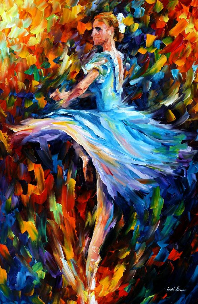 689x1058 Leonid Afremov, Oil On Canvas, Palette Knife, Buy Original - Dance Oil Painting