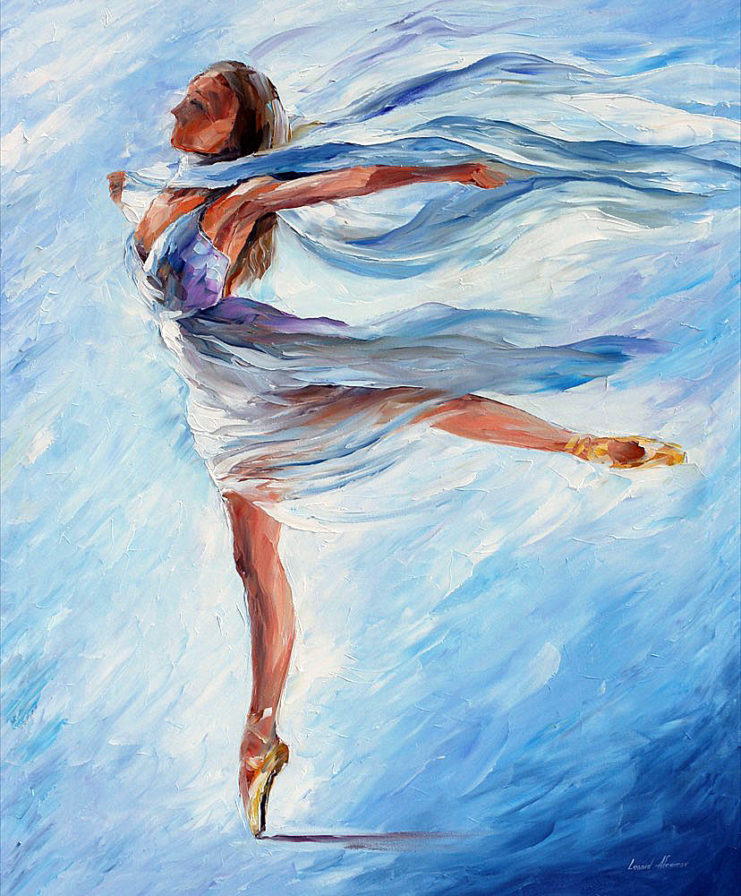 828x1000 The Sky Dance Palette Knife Oil Painting On Canvas By Leonid - Dance Painting