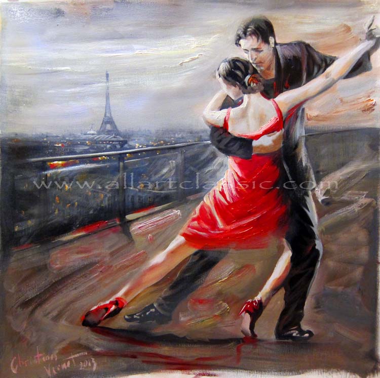 750x747 Art Reproductions And Original Oil Paintings Landscapes, Oil - Dance Painting