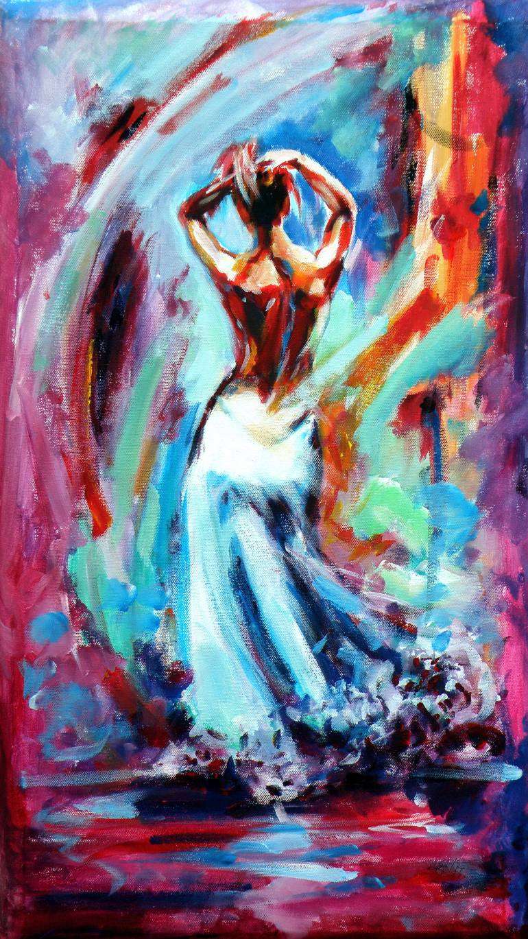 770x1369 Saatchi Art Mystic Dance Painting By Kovacs Anna Brigitta - Dance Painting Images