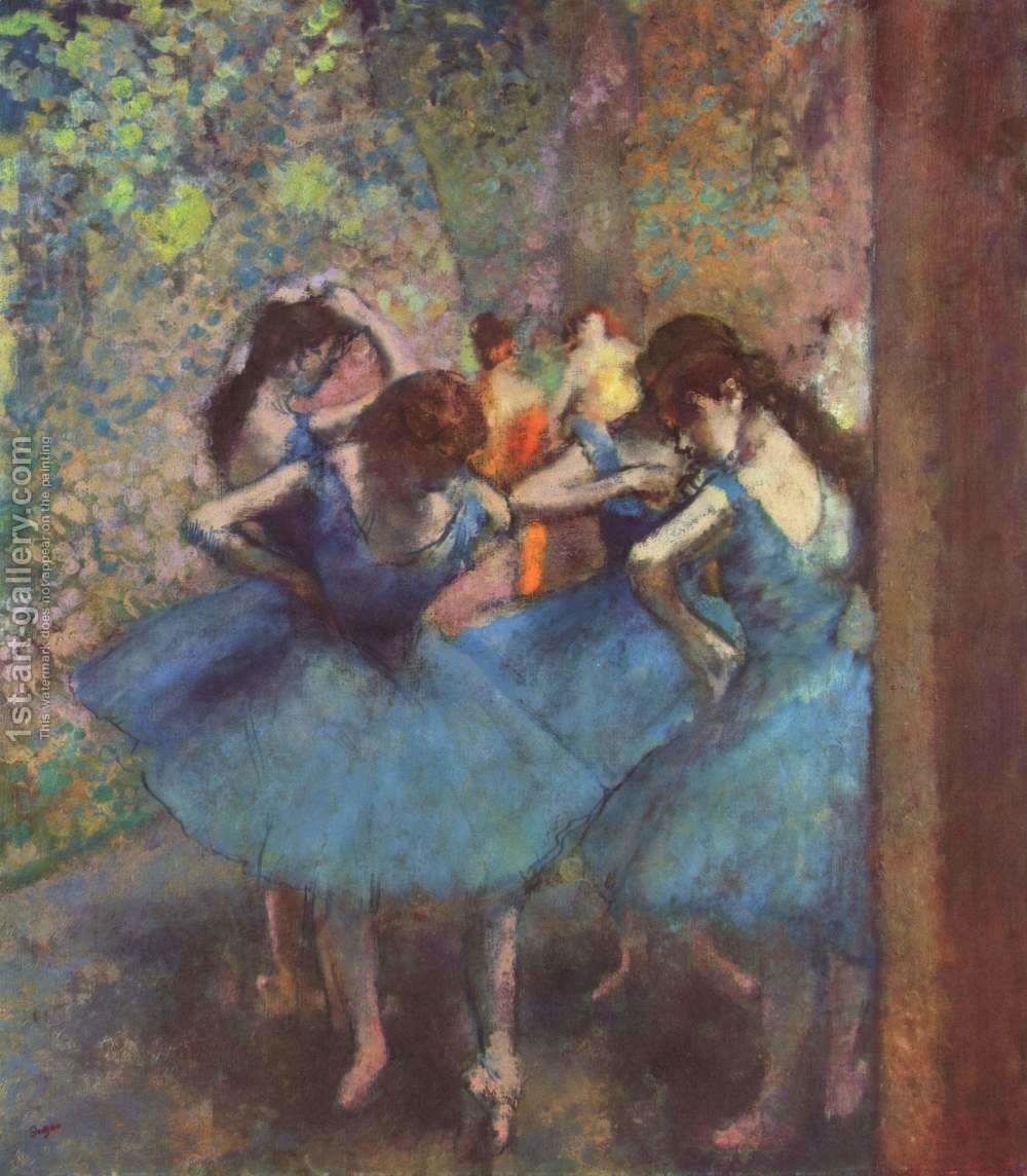 1000x1144 Dancers In Blue, 1890 Edgar Degas Reproduction 1st Art Gallery - Dance Painting Images