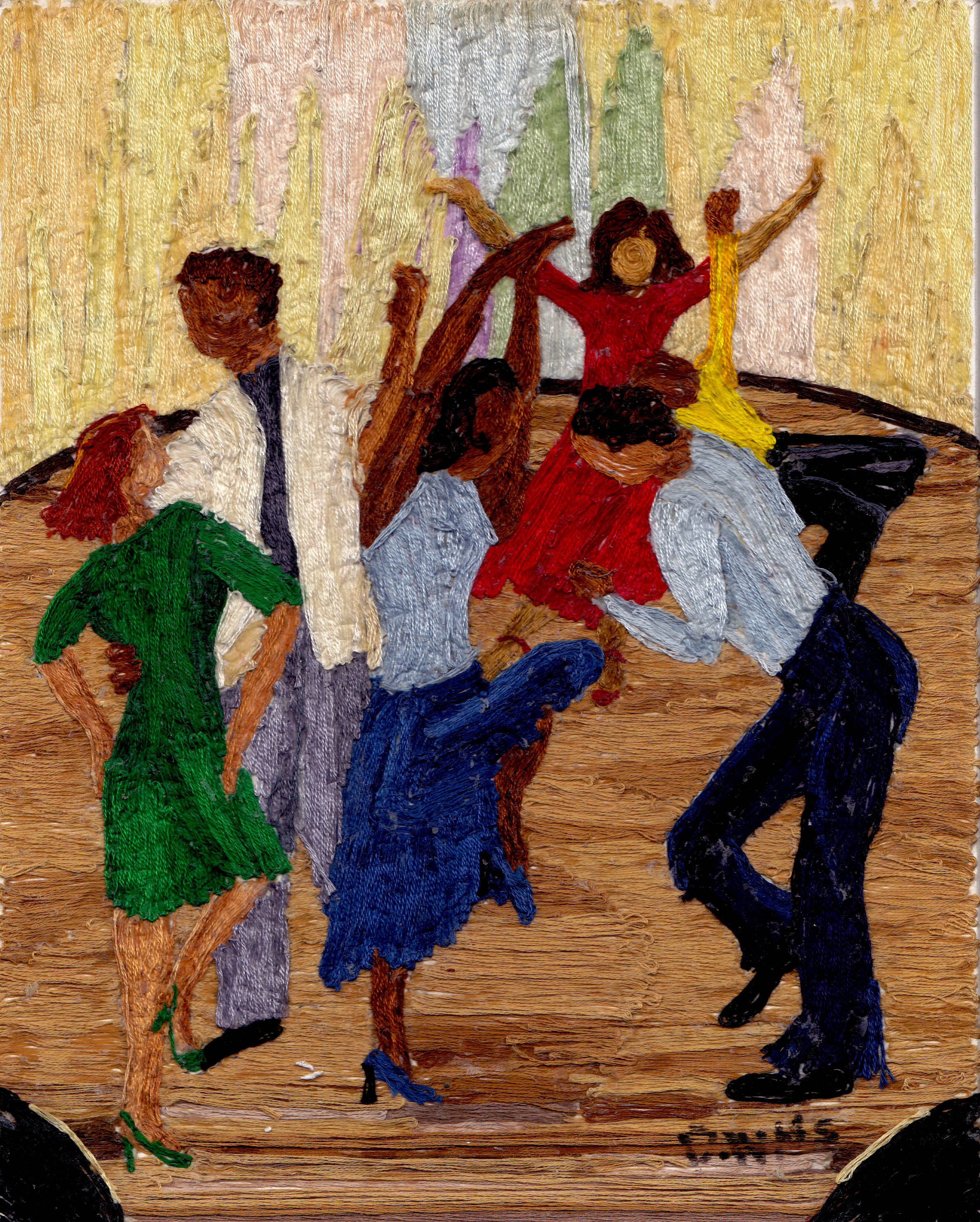 2378x2964 Extraordinary String Paintings By Dorothy Williams @ Sideways - Dance Party Painting