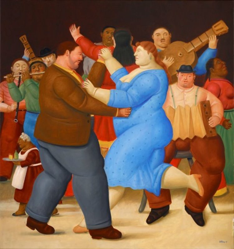 751x800 Fernando Botero - Dance Party Painting
