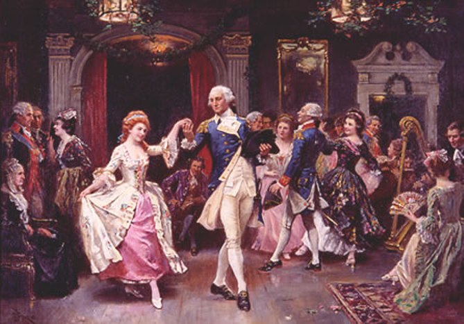 669x467 George Washington's Birthday He Spent It Dancing Carl Anthony Online - Dance Party Painting
