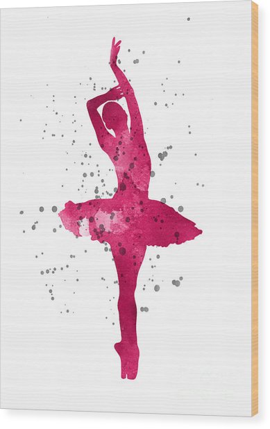389x618 Pink Ballerina Watercolor Silhouette Painting By Joanna Szmerdt - Dancer Silhouette Painting