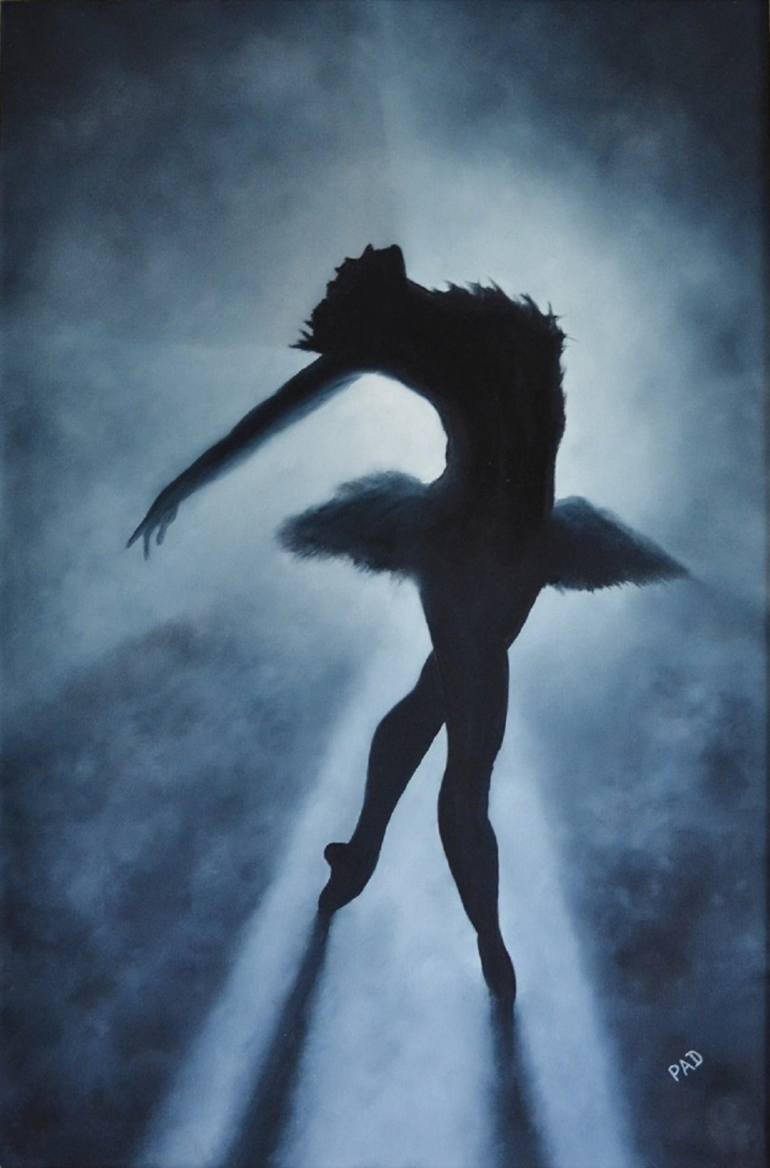 770x1168 Saatchi Art Ballet Dancer Silhouette Painting By Phil Dodson - Dancer Silhouette Painting