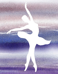 236x300 Ballerina Silhouette Paintings - Dancer Silhouette Painting