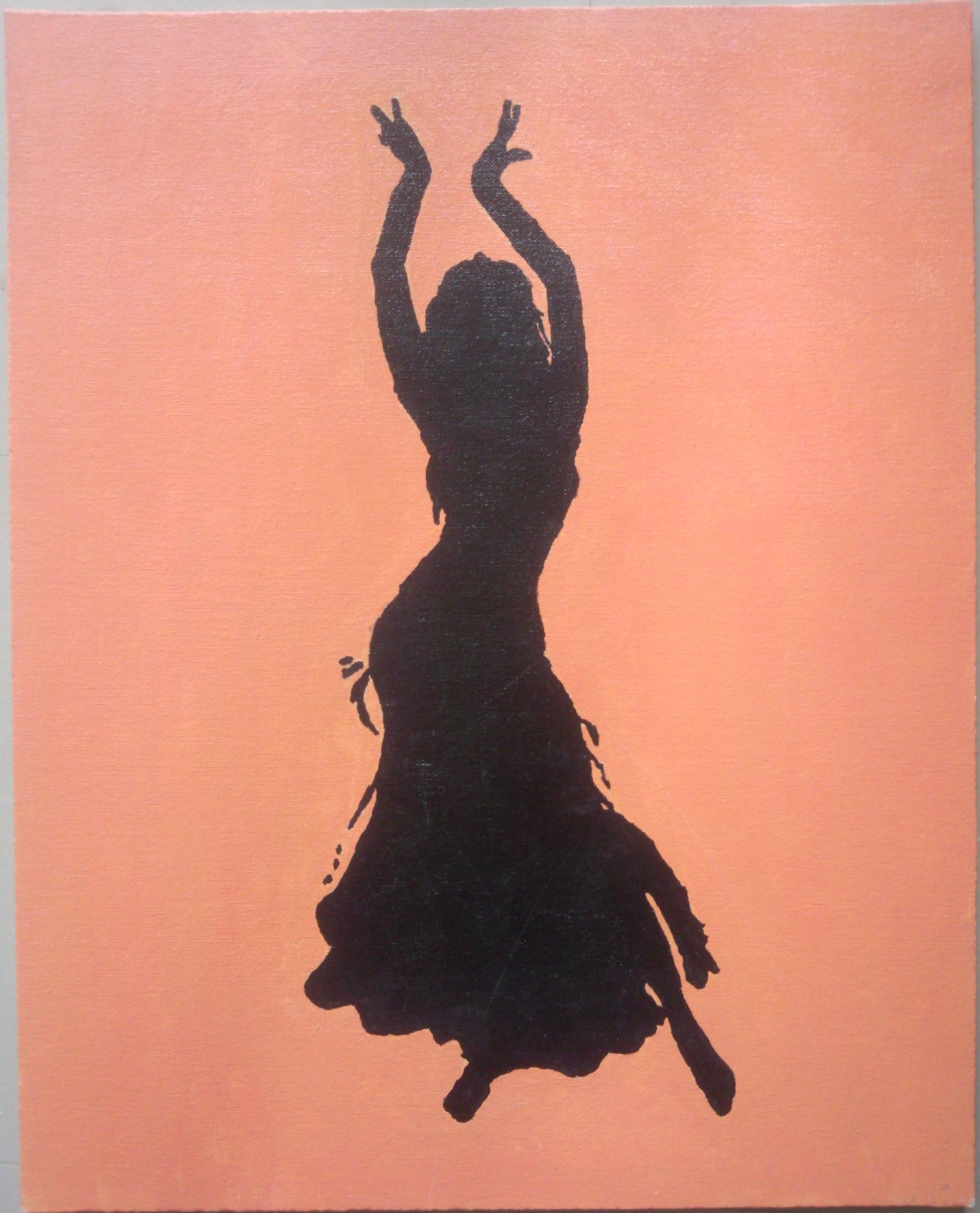 1431x1771 Belly Dancer Silhouette By Pumkinoodle - Dancer Silhouette Painting