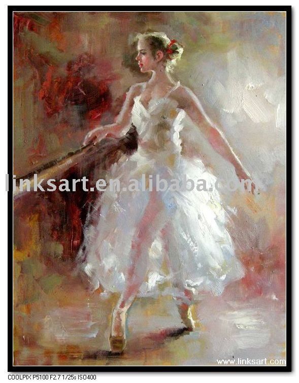 589x755 Ballet Dancer Oil Painting Ballerina Oil Painting Ballet - Dancing Ballerina Painting