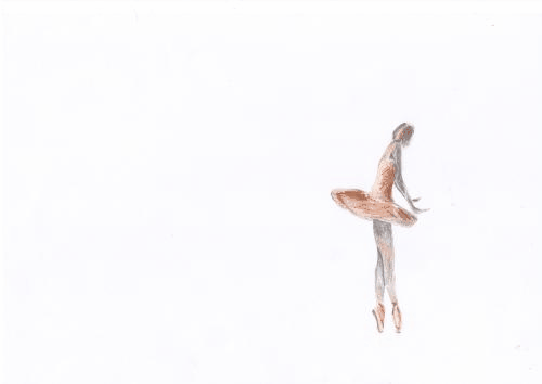 500x354 Gif Love Art Cute Painting Dancing Ballerina Ballet Dance Pointe - Dancing Ballerina Painting