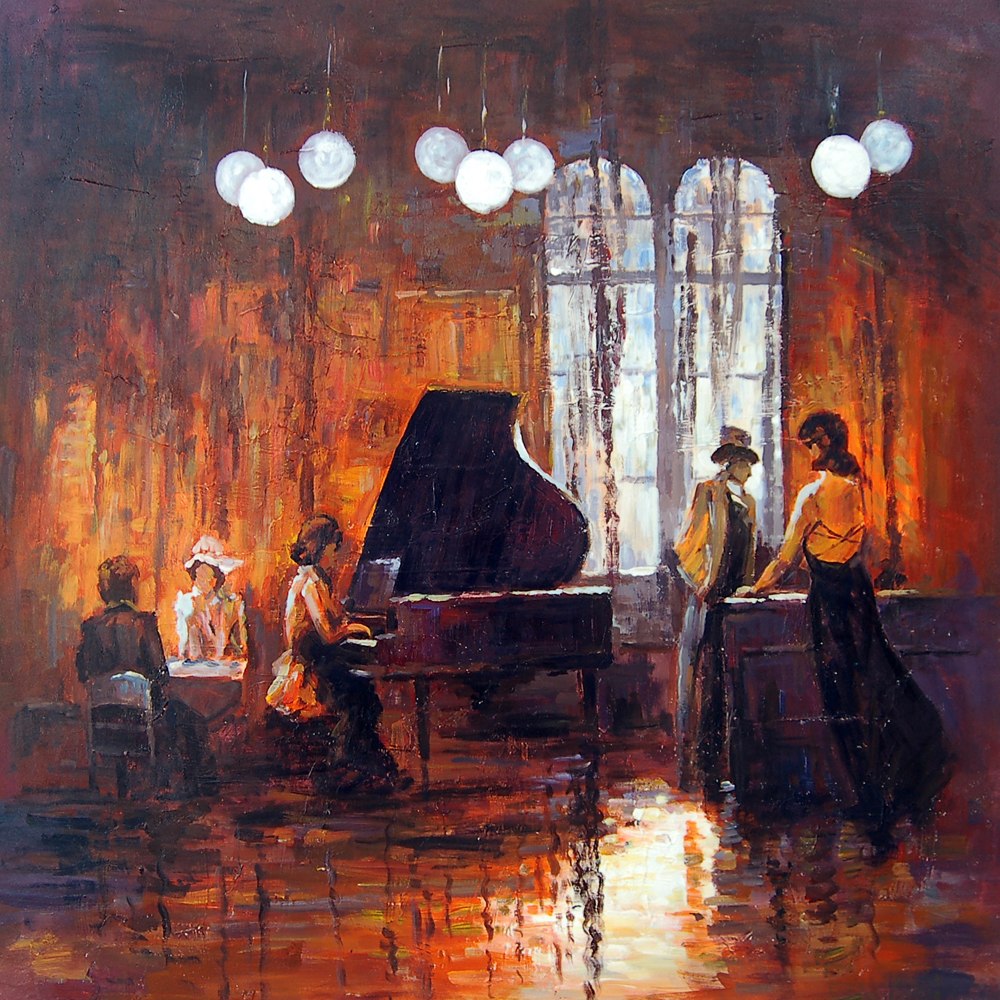 1000x1000 Buy First Dance By Community Artists Group@ Rs. 6490. Code - Dancing Couple Painting