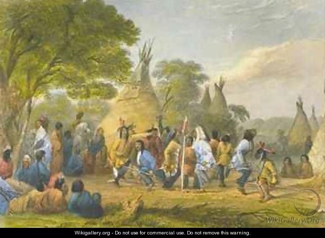 640x469 Dog Dance Of The Dakotas - Dancing Dog Painting