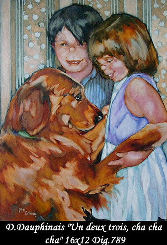 546x800 Un, Deux, Trois, Cha Cha Cha - Dancing Dog Painting