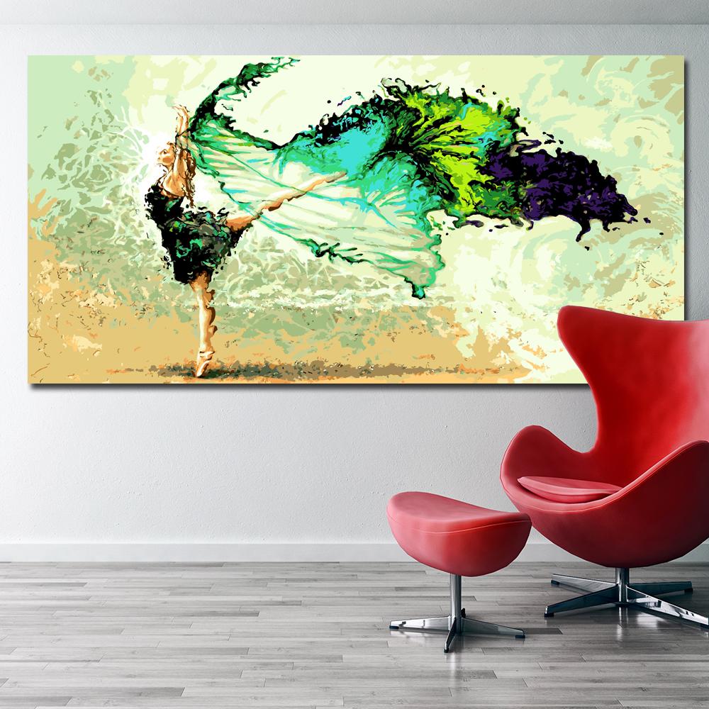 1000x1000 Abstract Dancing Girl Painting Modern Oil Painting Printed - Dancing Girl Painting