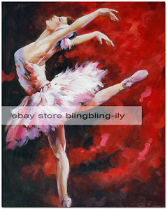 239x300 Modern Abstract Hand Made Oil Painting Ballet Dancing Girl Figure - Dancing Girl Painting