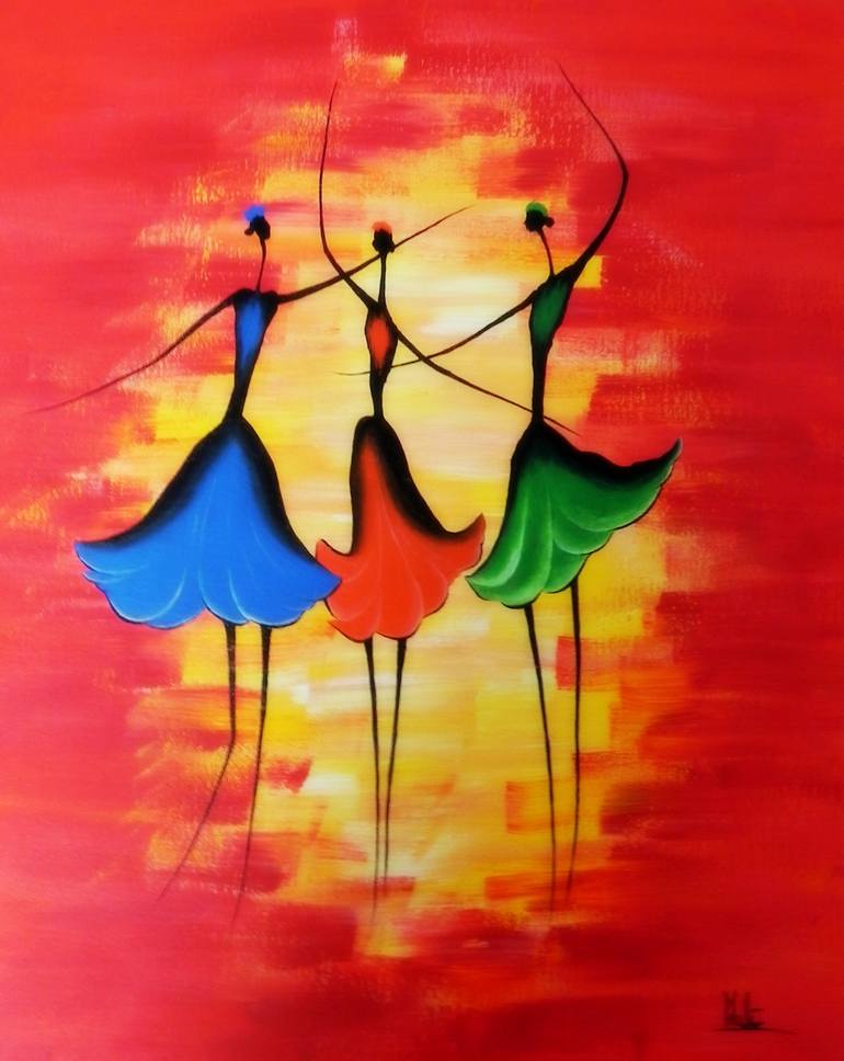 Dancing Girl Painting at PaintingValley.com | Explore collection of ...