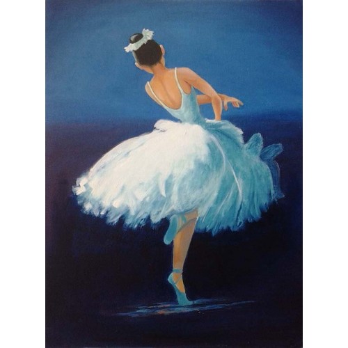 500x500 Shop Beautiful Dancing Girl Still Life Canvas Oil Painting - Dancing Girl Painting
