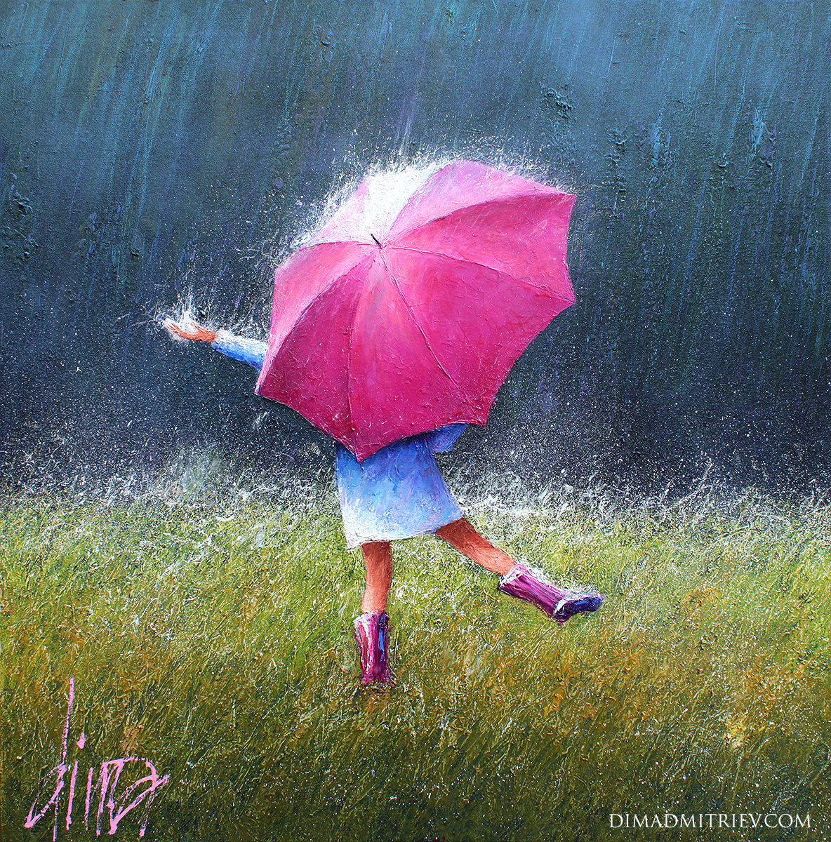 Dancing In The Rain Painting At Paintingvalleycom Explore