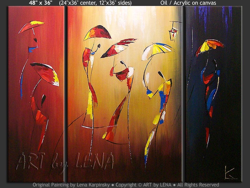 800x600 Dancing In The Rain Art By Lena - Dancing In The Rain Painting