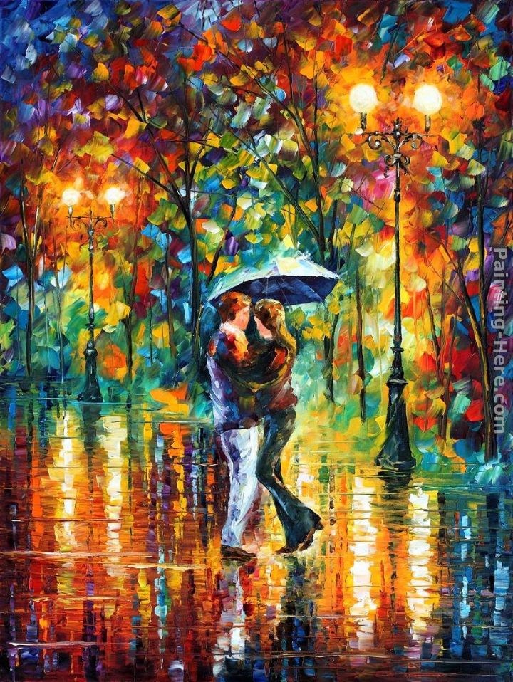 720x958 Leonid Afremov Rainy Dance Painting Best Rainy Dance Paintings - Dancing In The Rain Painting