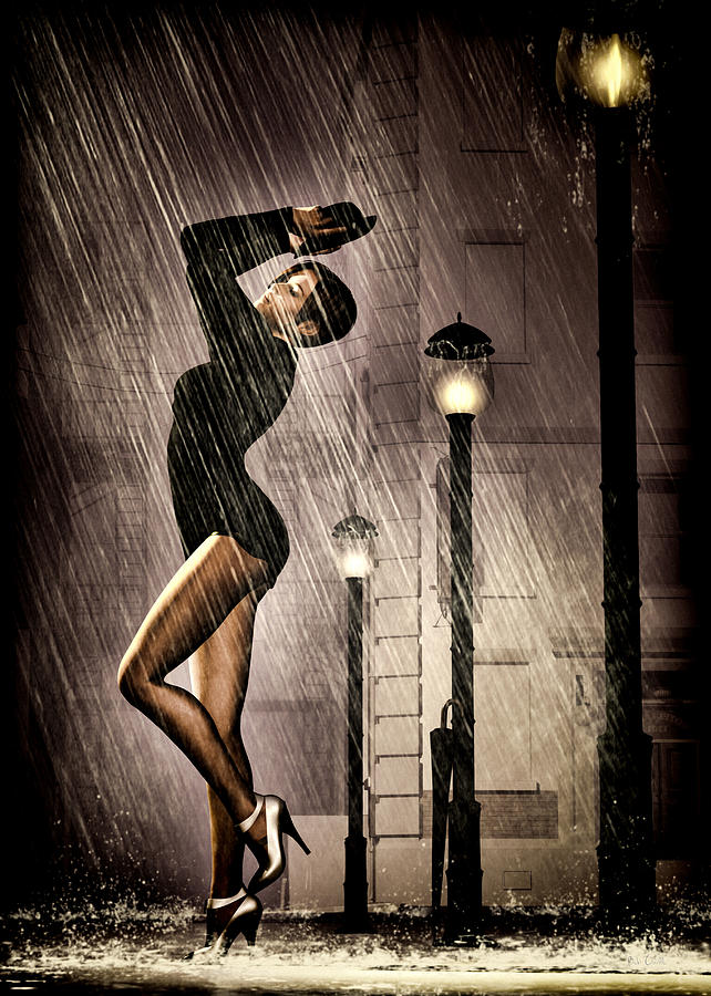 642x900 Rain Dance Painting By Bob Orsillo - Dancing In The Rain Painting