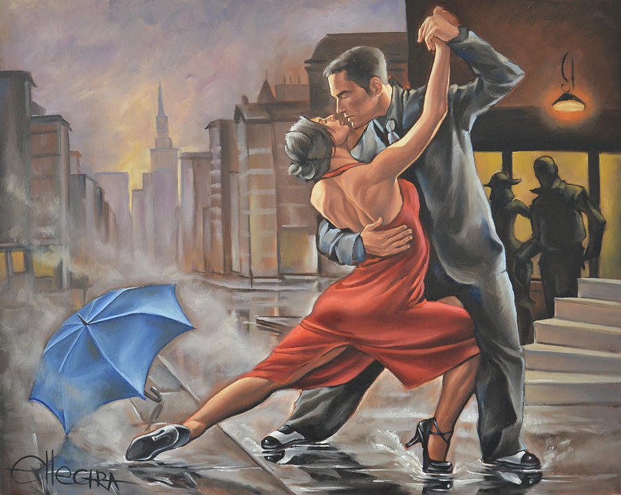 900x718 Dancing In The Rain Painting By Donka Nucheva Ellectra - Dancing In The Rain Painting