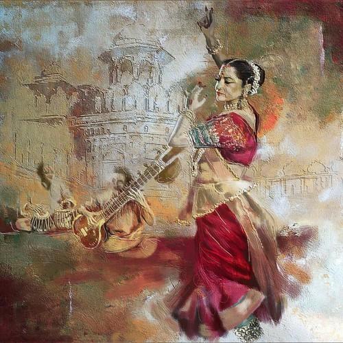 500x500 Dancing Lady Painting - Dancing Lady Painting