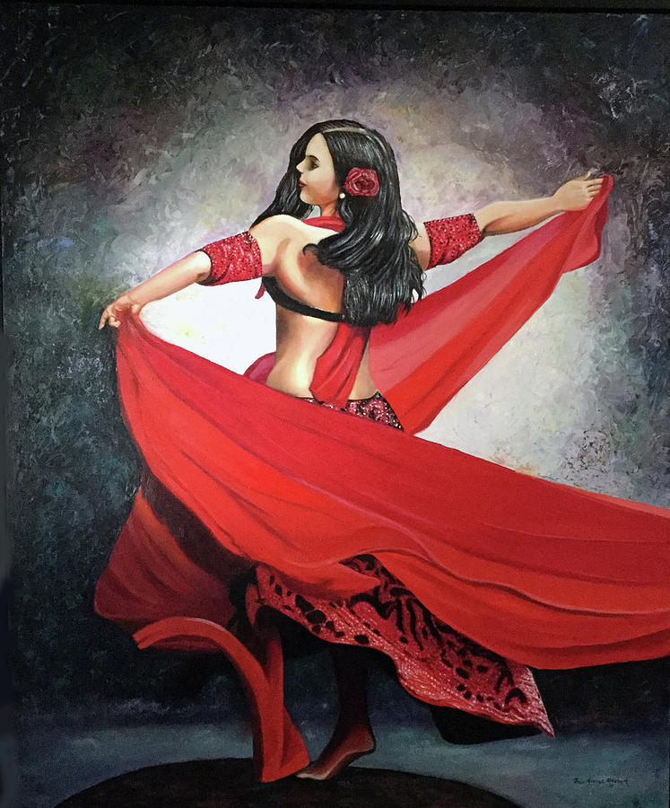 747x900 Dancing Lady Painting By Jose Manuel Abraham - Dancing Lady Painting