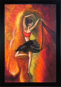 209x300 Divinecrafts Dancing Lady Canvas Painting 18 Inch X 12 Inch Best - Dancing Lady Painting