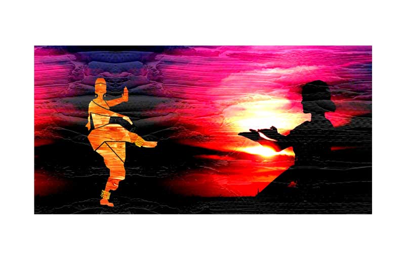 800x542 Nritya Digital Painting Canvus.in - Dancing Lady Painting