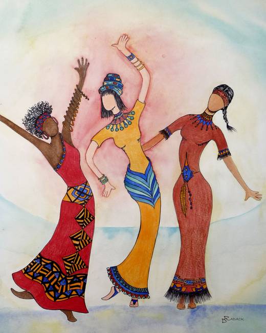 520x650 Stunning Dancing Ladies Artwork For Sale On Fine Art Prints - Dancing Lady Painting